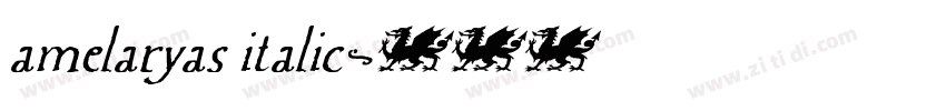 amelaryas italic字体转换 amelaryas italic字体转换